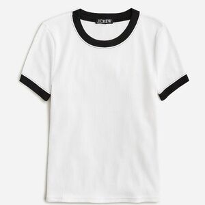 NWOT Vintage rib shrunken T-shirt with contrast trim Size Small S
